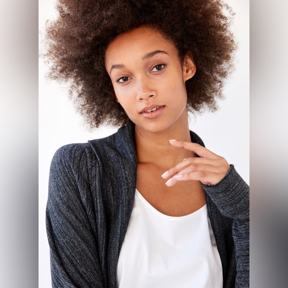 WILFRED Women’s Diderot Open-Front Cocoon Long Sleeve Cardigan, Grey - Small - Picture 5 of 10